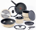 T-fal Ingenio Expertise 14 Piece French Vanilla Cookware Set
