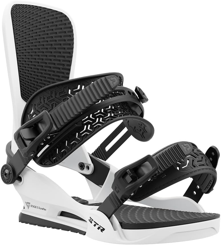 Union STR Snowboard Bindings: Superior Support in White