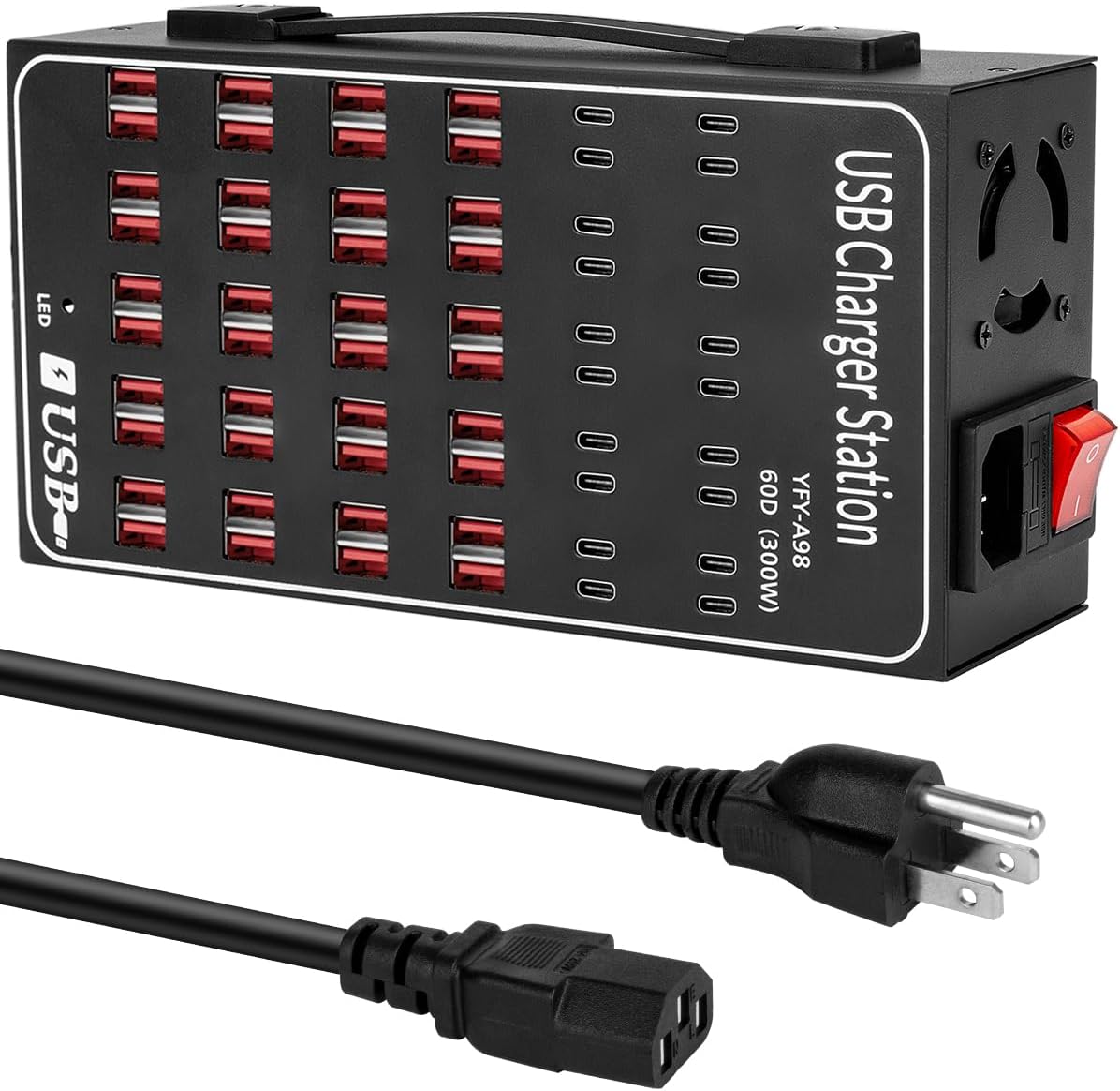 60 Port USB Charging Station for Fast Charging Multiple Devices