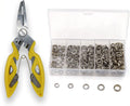 201pc Stainless Steel Split Rings 5 Sizes with Fishing Plier Set