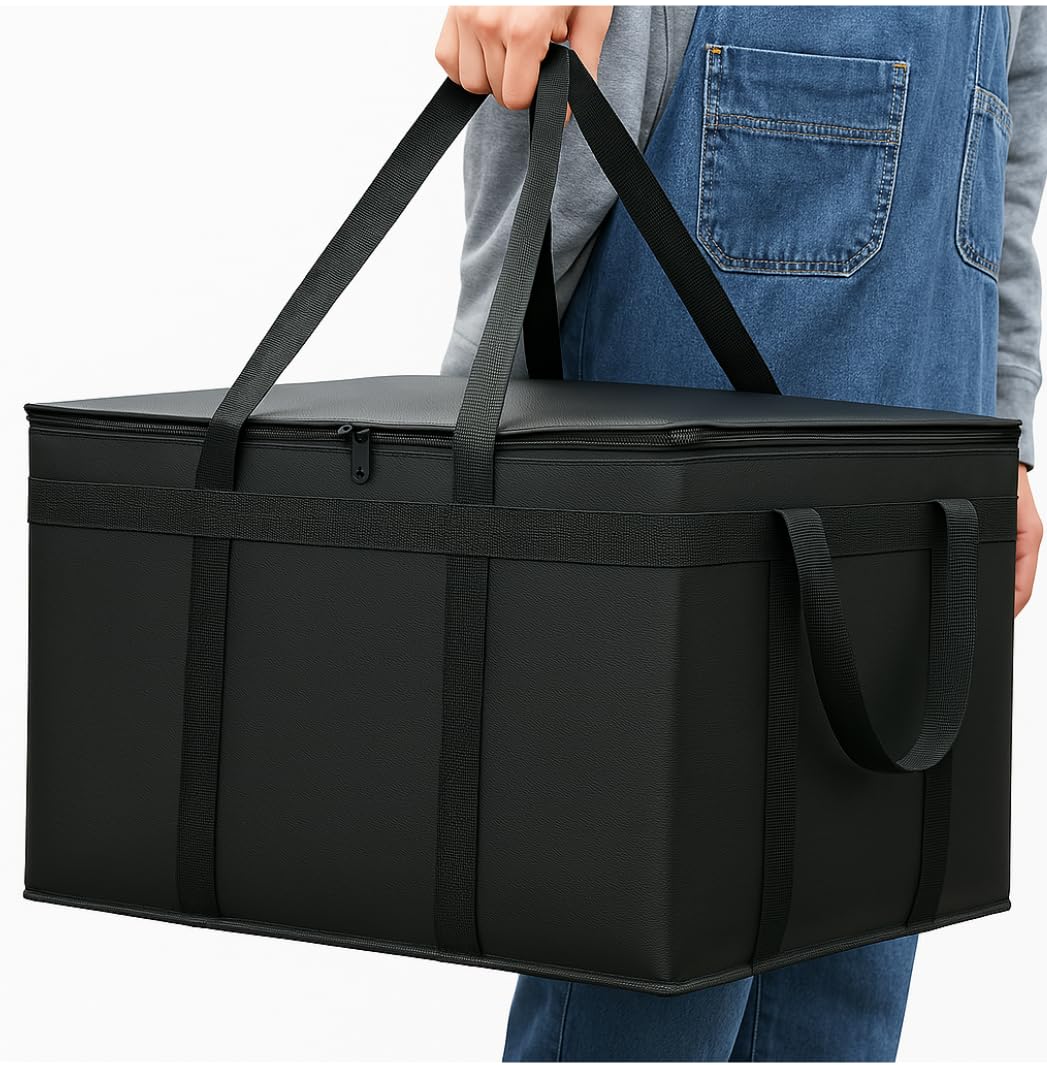 Extra Large Insulated Food Delivery Bags for Catering and Shopping