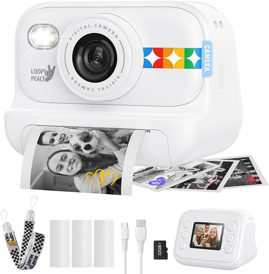 1080P Instant Print Camera for Kids - Fun Gifts Ages 3-12