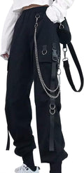 Kisswow Women's Cargo Jogger Pants Baggy Cargo Pants with Chain - Cozy