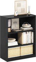 Furinno Gehry 3-Tier Bookcase Blackwood - Compact Storage Solution