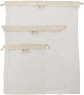 Organic Cotton Mesh Laundry Bag Set of 3 - Protects Delicates