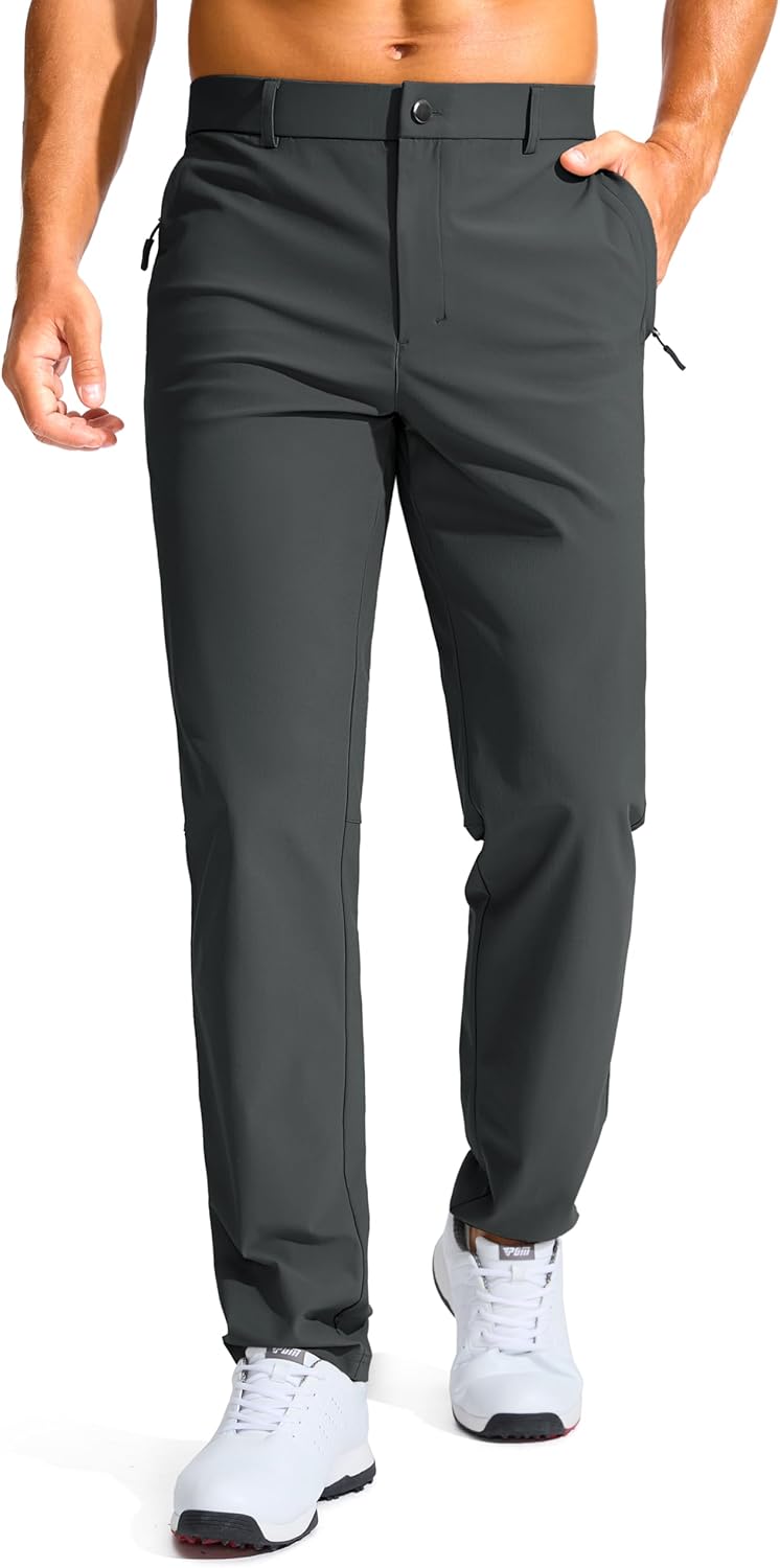 Men's Golf Pants - Slim Fit Stretch Lightweight Dress Pants