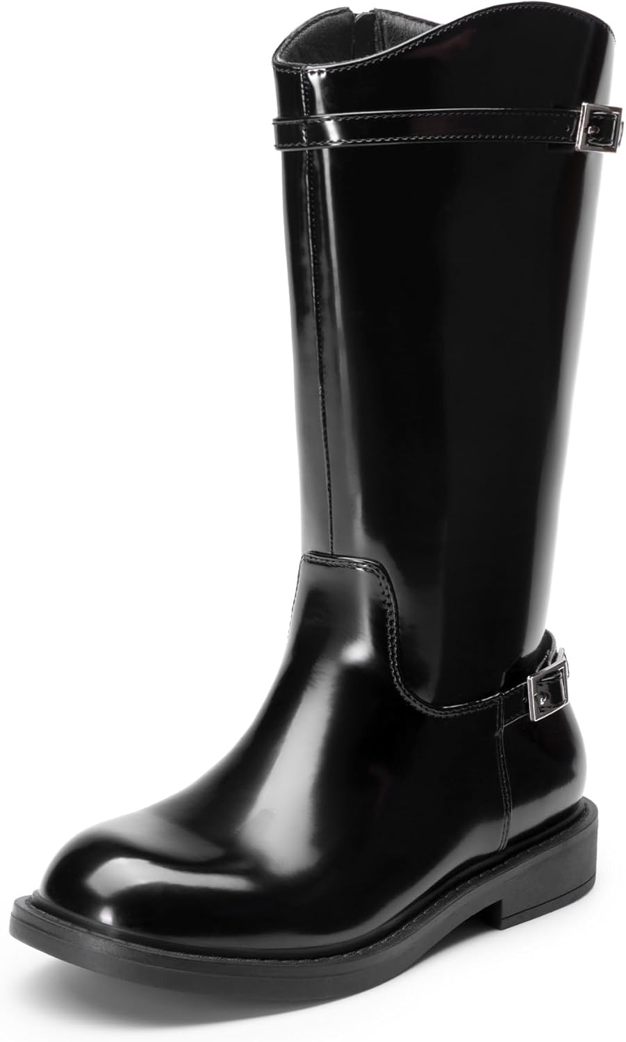 DREAM PAIRS Girls Knee High Boots with Side Zipper for Comfort
