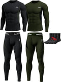 2 Pack Thermal Underwear Long Johns for Men - Fleece Lined Warmth