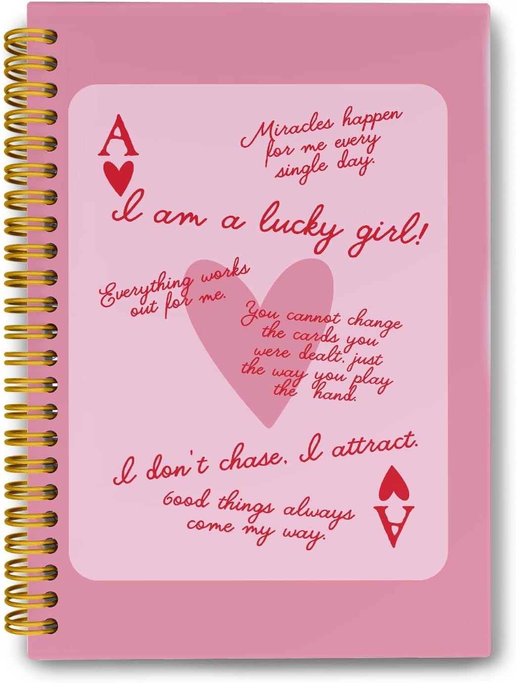 LiTiu Pink Spiral Journal, Coquette Style for Girls & Women