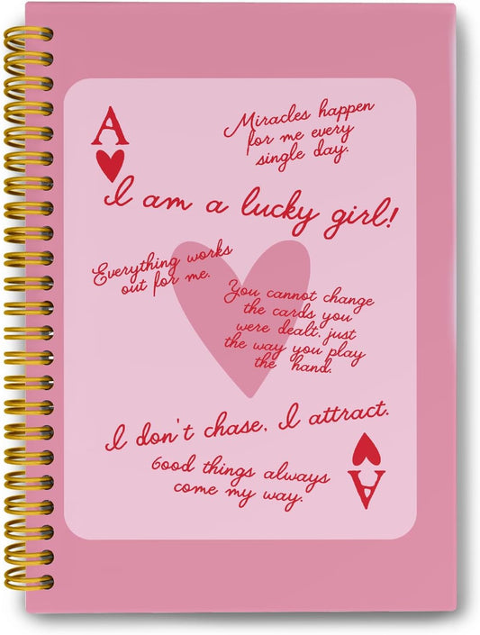 LiTiu Pink Spiral Journal, Coquette Style for Girls & Women