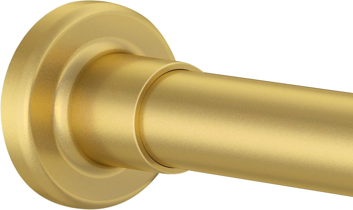 Alskarhem Adjustable Shower Rod: Rust-Proof Gold Elegance