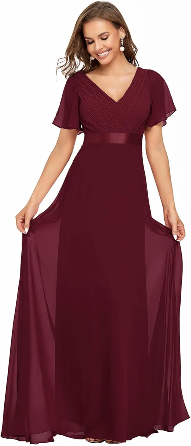 Elegant Floor Length Chiffon Bridesmaid Dress for Any Occasion