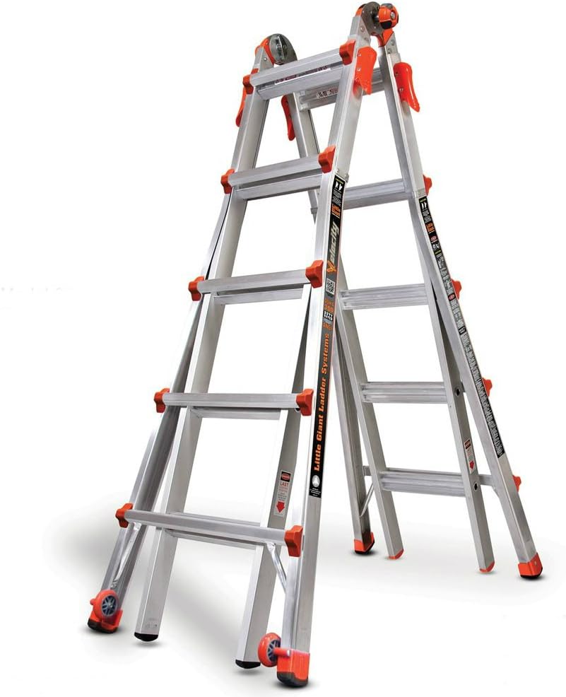 Little Giant Velocity Multi-Position Ladder with Wheels, 26 Ft