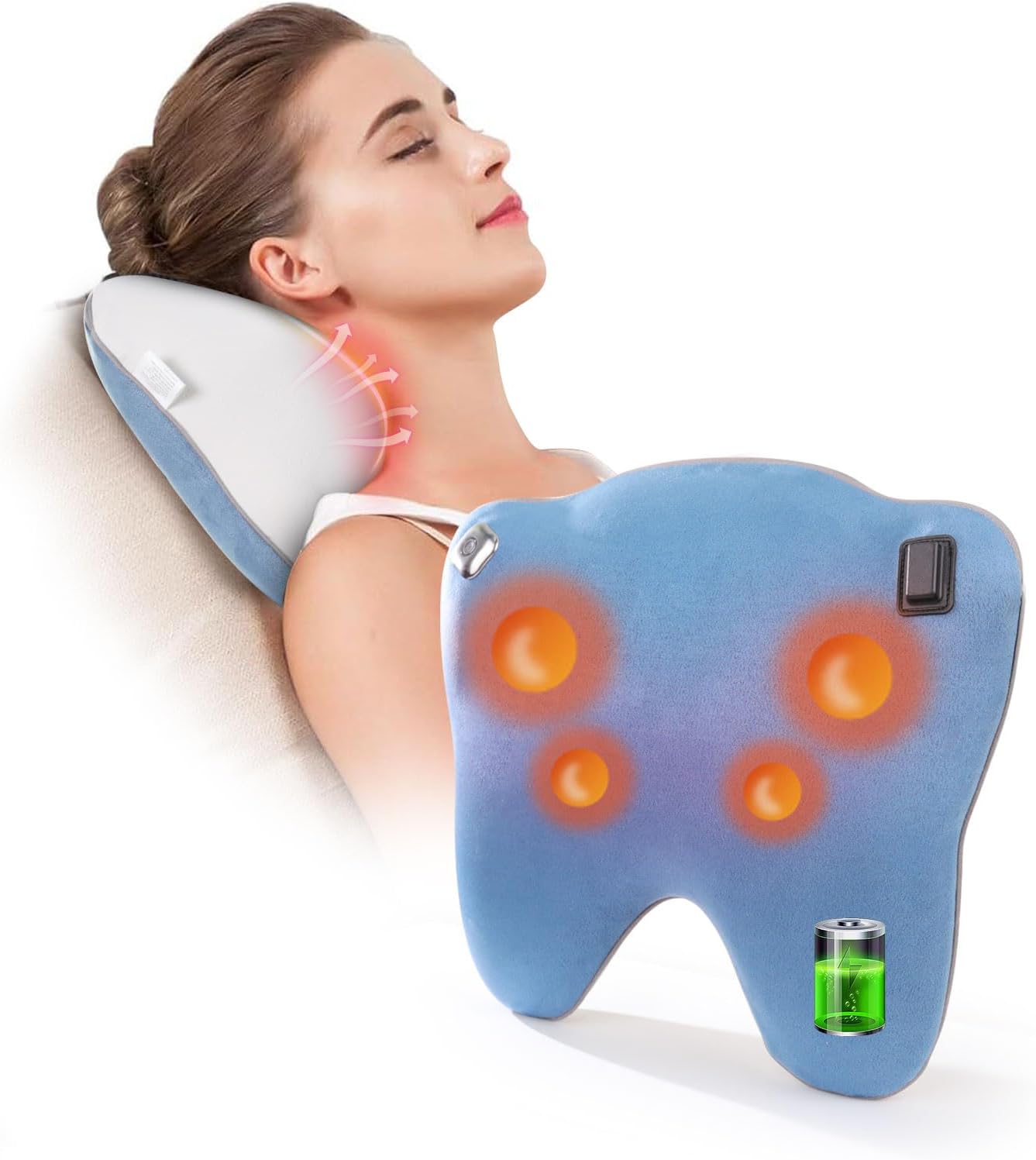 Heated Neck & Back Massager, Pain Relief 4D Shiatsu, FSA/HSA Eligible