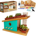 SparkJump Modern Birdhouse Woodworking Kit - Family DIY Birdhouse