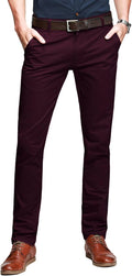 Match Mens Slim Tapered Flat Front Casual Pants - Comfortable Everyday