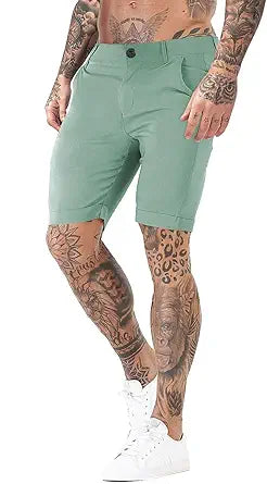 GINGTTO Mens Slim Fit Shorts with Amazing Stretch and Comfort