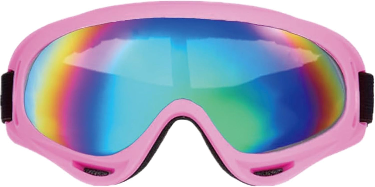 Pink UV Protection Ski Goggles for Winter Sports