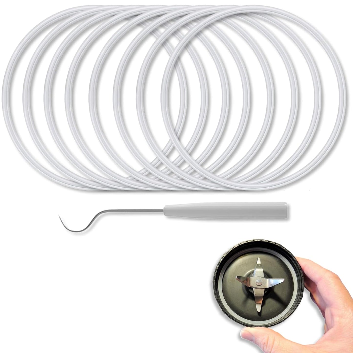 Magic Bullet Blender Gasket Set with Bonus Hook