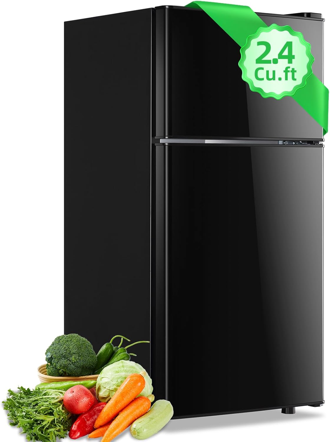 2.4 Cu.ft Mini Fridge with Top Freezer for Compact Living
