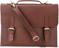 Genuine Leather Laptop Bag 14ft Messenger Briefcase - Classic Carry