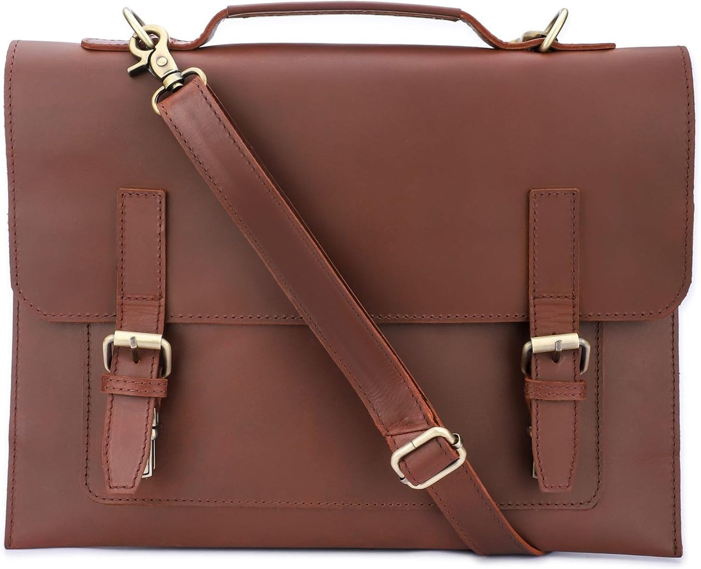 Genuine Leather Laptop Bag for 14-Inch Devices and More