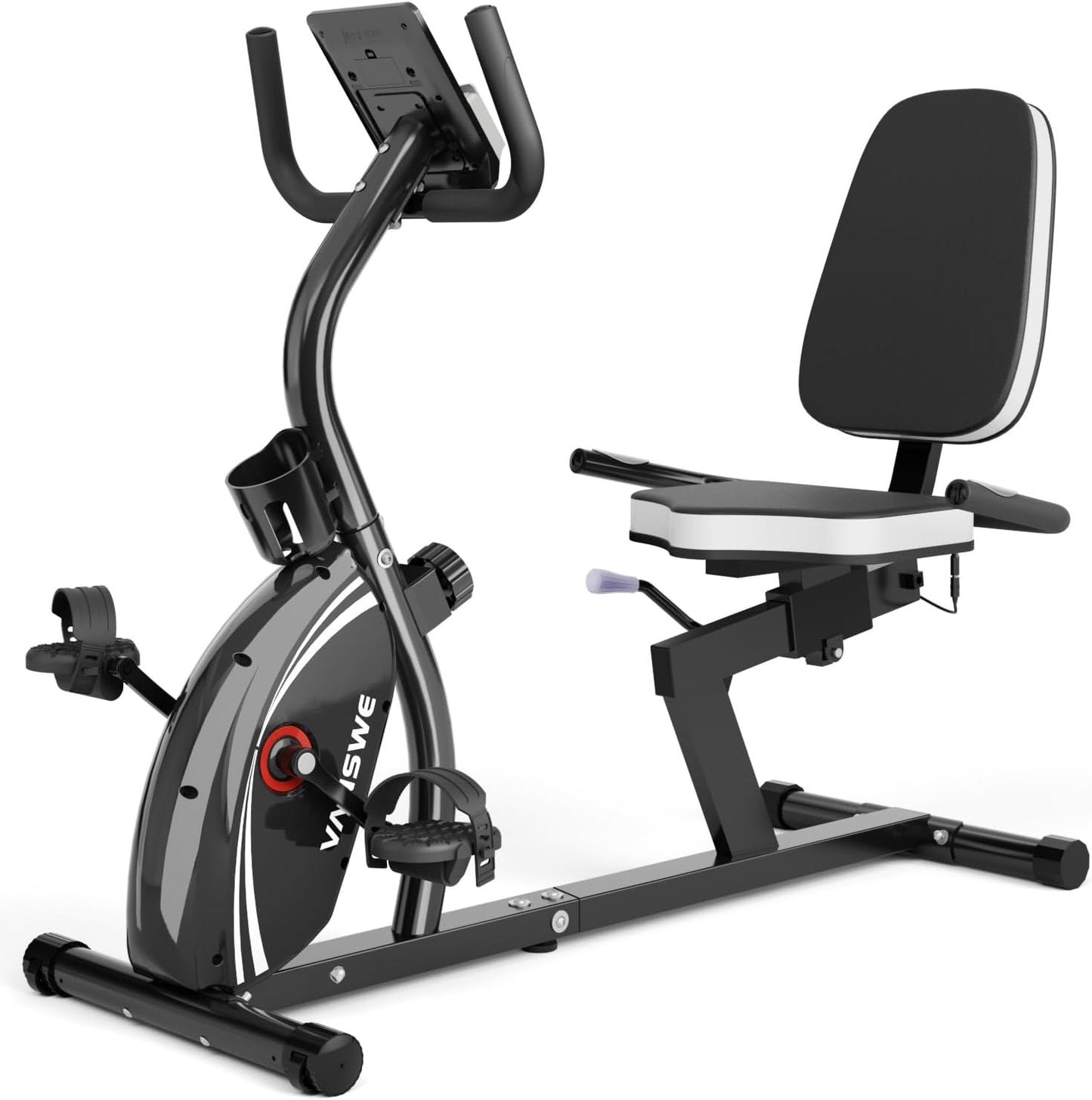 VANSWE Recumbent Exercise Bike for Home with Bluetooth and App