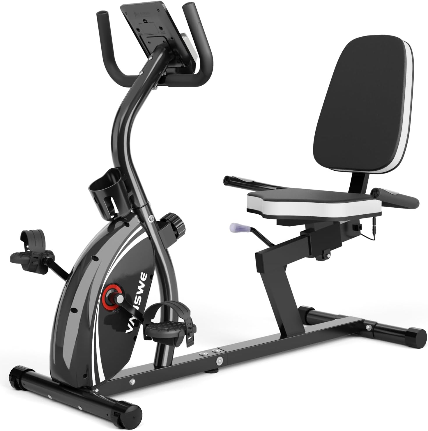 VANSWE Recumbent Exercise Bike for Home with Bluetooth and App