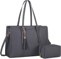 Laptop Tote Bag for Women 15.6 in - Lightweight Leather Look, Large