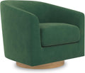 Forest Green Velvet Swivel Chair by Erdoru - Cozy Chic
