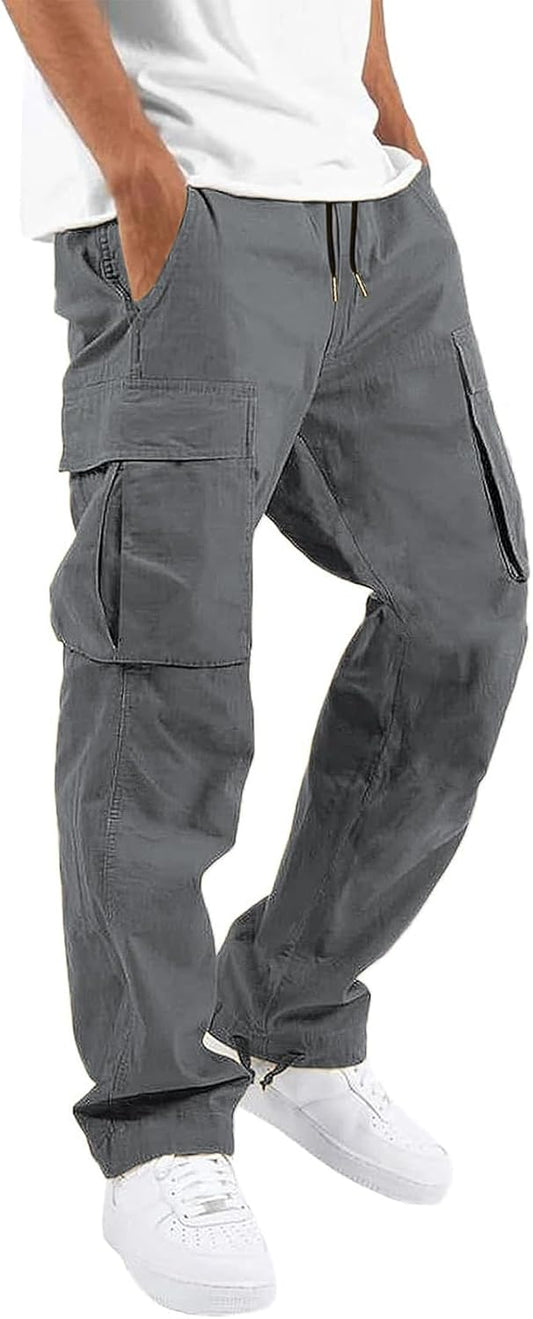 HUNGSON Mens Cargo Pants for Casual Hiking and Everyday Wear