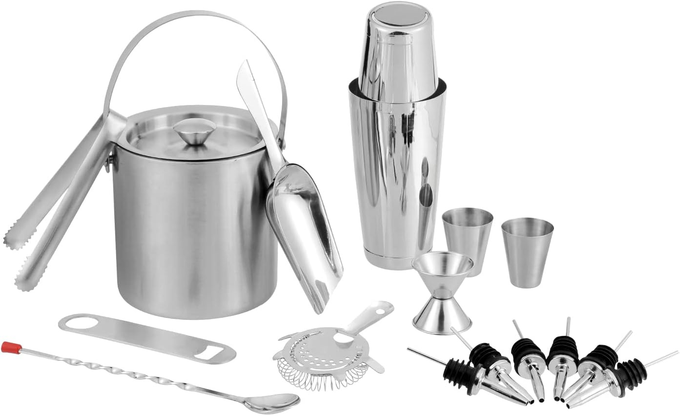 Vinod 17-Piece Stainless Steel Bartender Kit