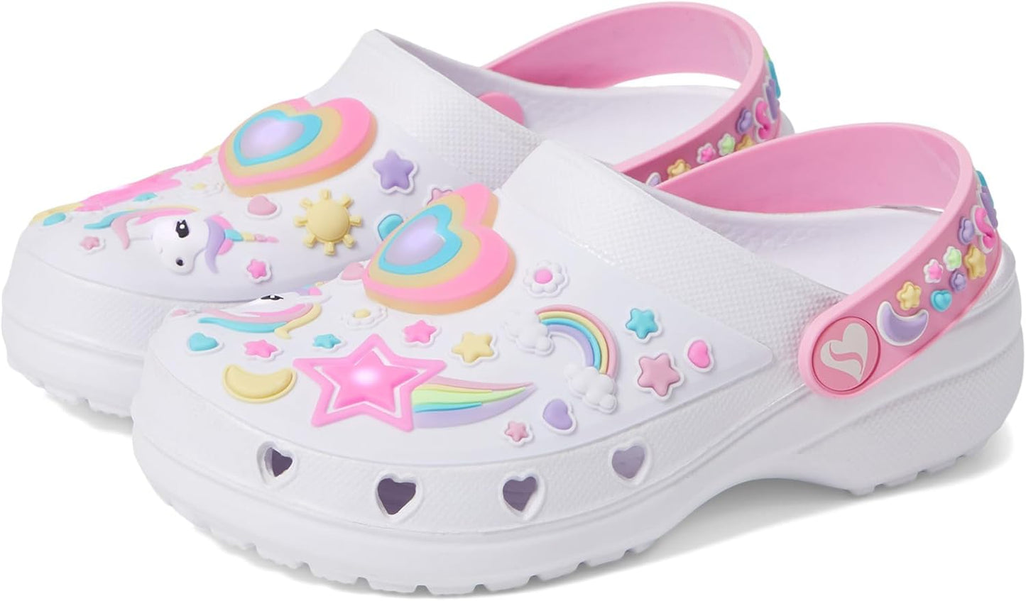 Skechers Girl's Heart Charmer-Girly Land Clog for Comfort