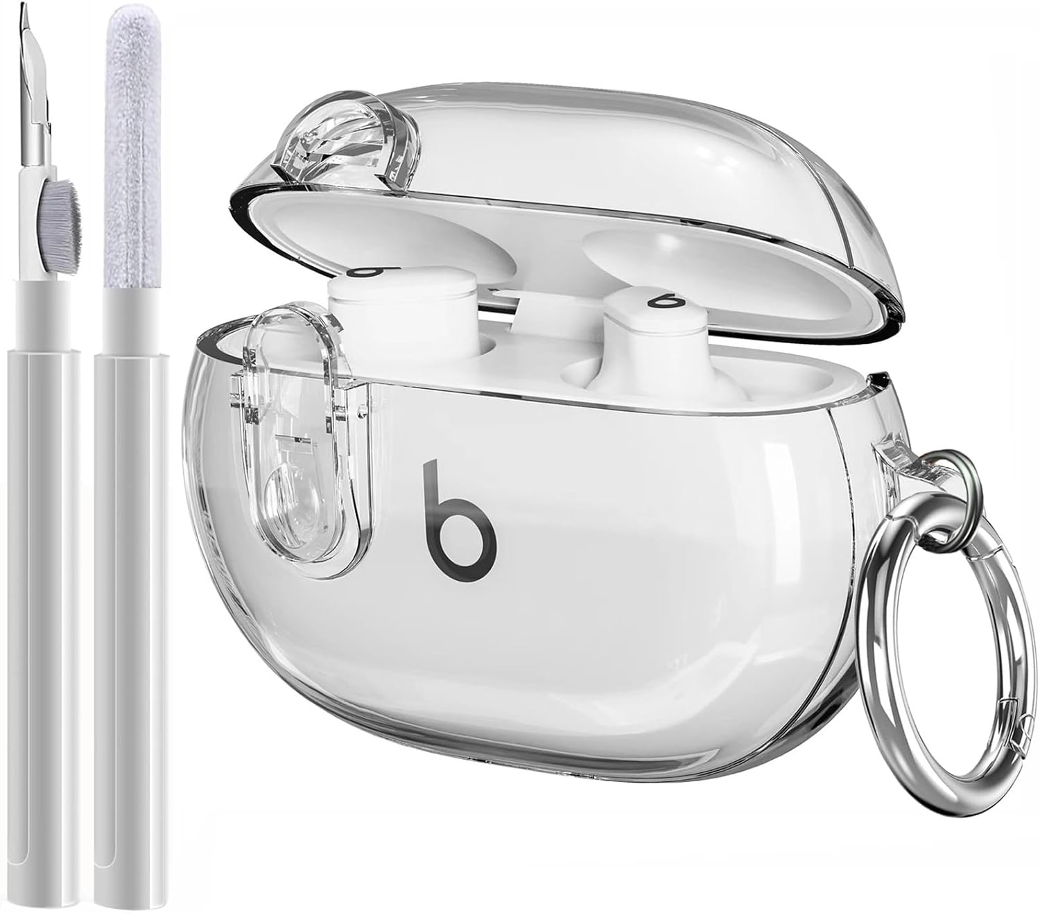 Clear Studio Buds Case 2023 Lock Clip & Cleaner Kit by GARTOO
