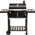 24-Inch Movable Charcoal Grill with Foldable Side Tables - Spacious