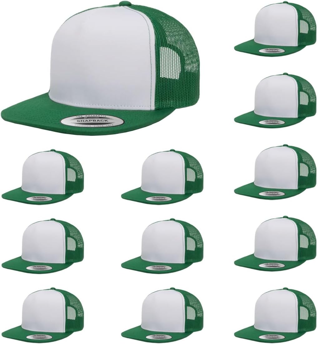 Yupoong 5-Panel Classic Trucker Cap with High Profile Design