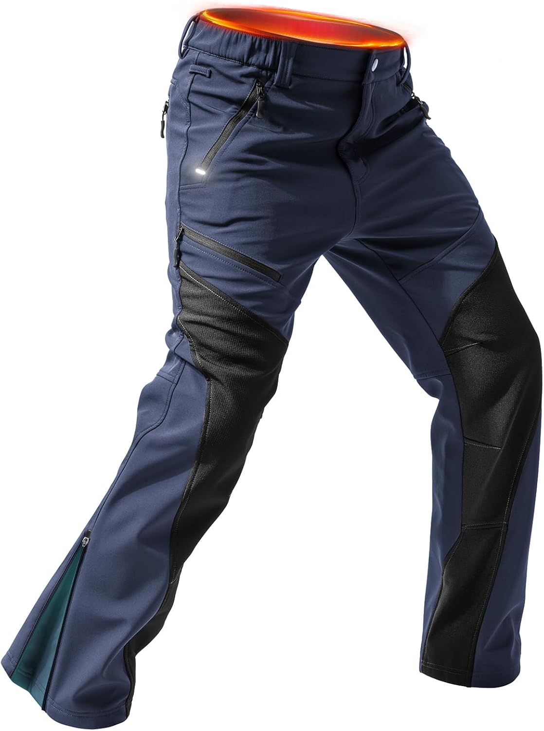 Moosehill Men's Snow Ski Pants Waterproof Fleece Lined Softshell