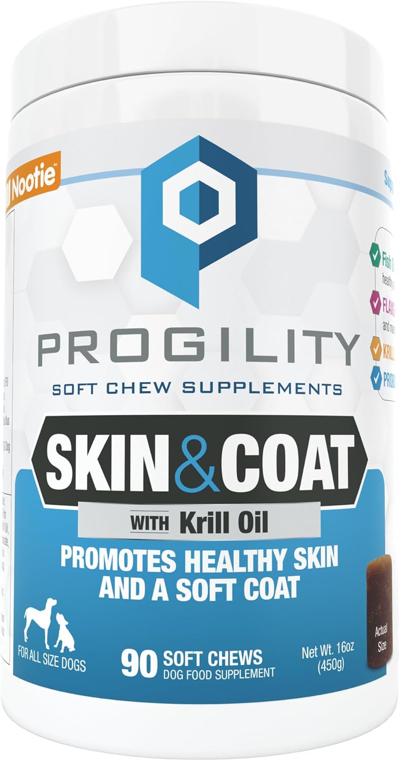 Nootie Progility Skin & Coat Supplement for Dogs - 90 Soft Chews