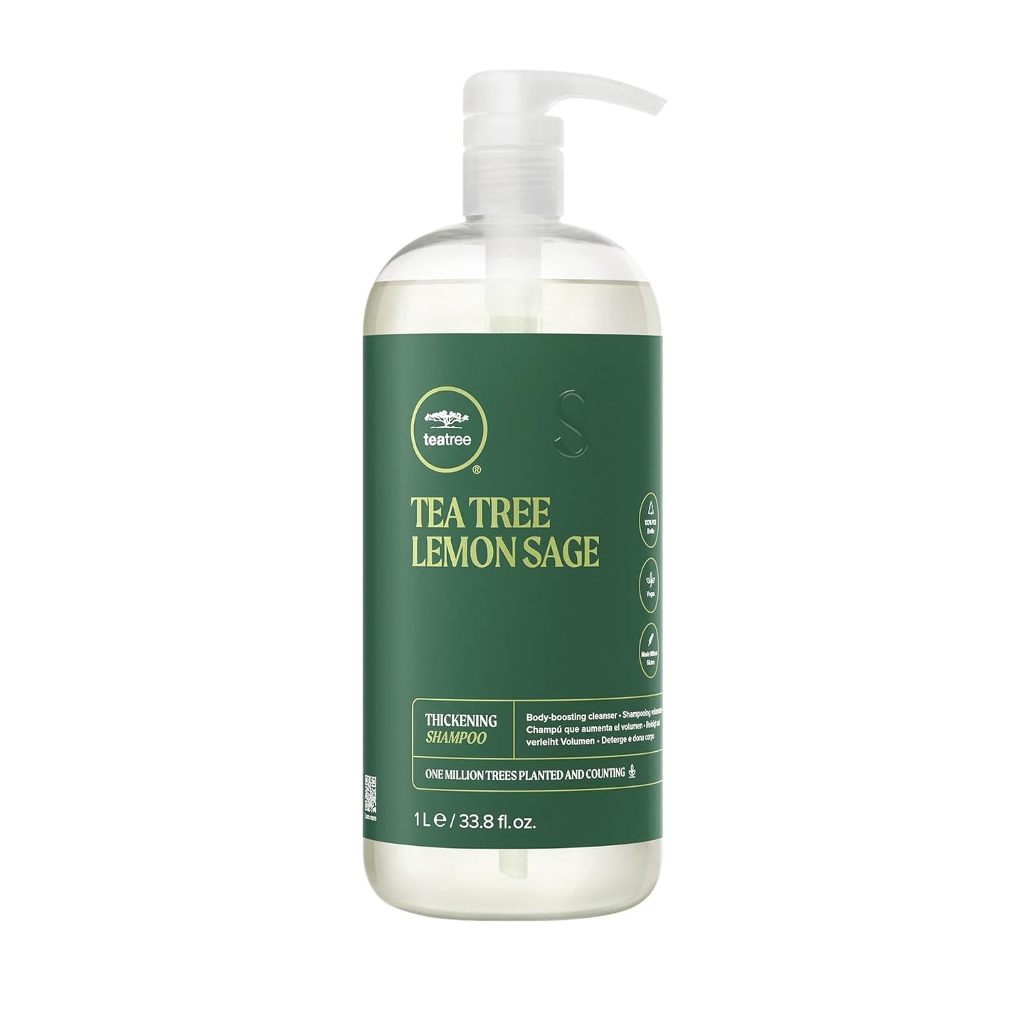 Tea Tree Lemon Sage Thickening Shampoo for Fine Hair Volume Boost