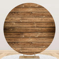 Rustic Wood Round Backdrop Cover 7.2x7.2ft - Versatile Photo Prop