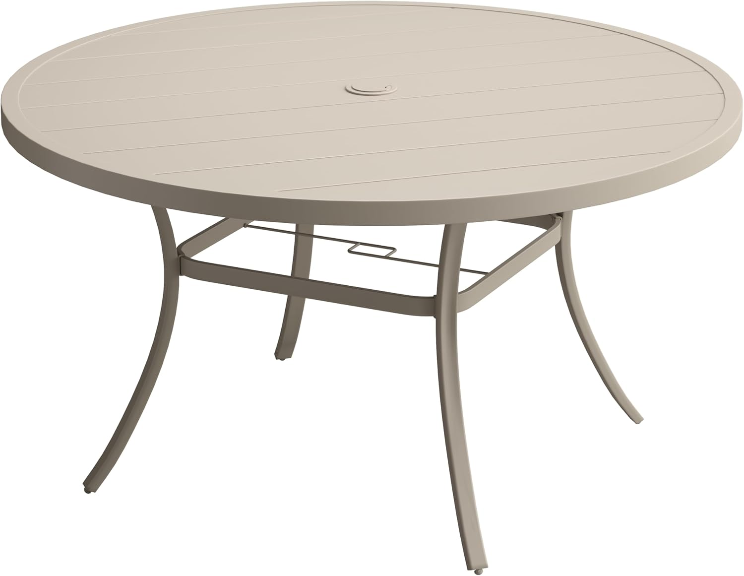 VICLLAX 60in Outdoor Round Patio Table for Lawn and Garden
