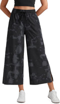 Lightweight Wide Leg Cropped Pants for Women 25ft High Waisted