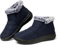 Winter Waterproof Boots for Women Ankle Fur Lined Slip On - Warm Snow