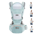 Baby Carrier with Hip Seat STARSKYBLUE - 6-in-1 Ergonomic Carrier