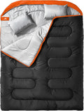 Double Sleeping Bag for Adults XL Queen Size - Two Person Camping