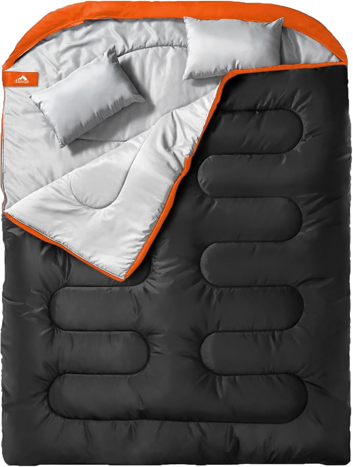MEREZA Double Sleeping Bag for Adults with Pillow, XL Size