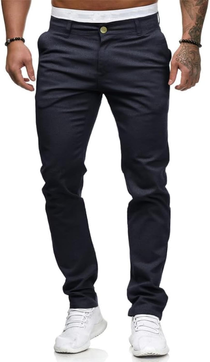 Mens Chinos Slim Fit Stretch Pants for Comfort and Style