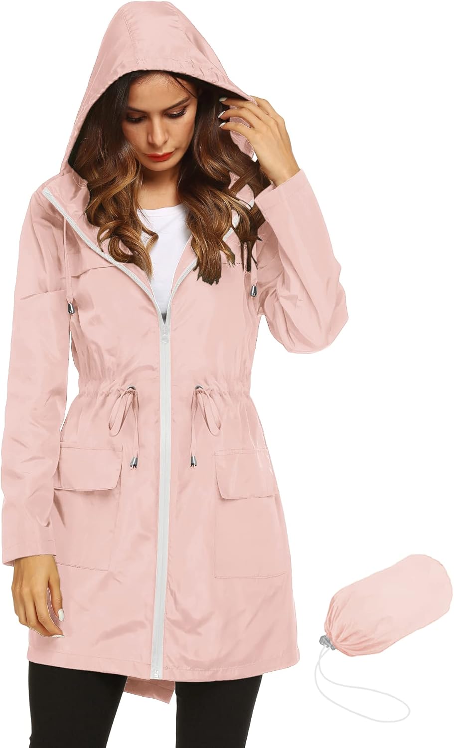Lomon Women Waterproof Lightweight Rain Jacket for Outdoor Fun