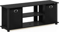 Furinno Econ Entertainment Center Black - Compact TV Stand
