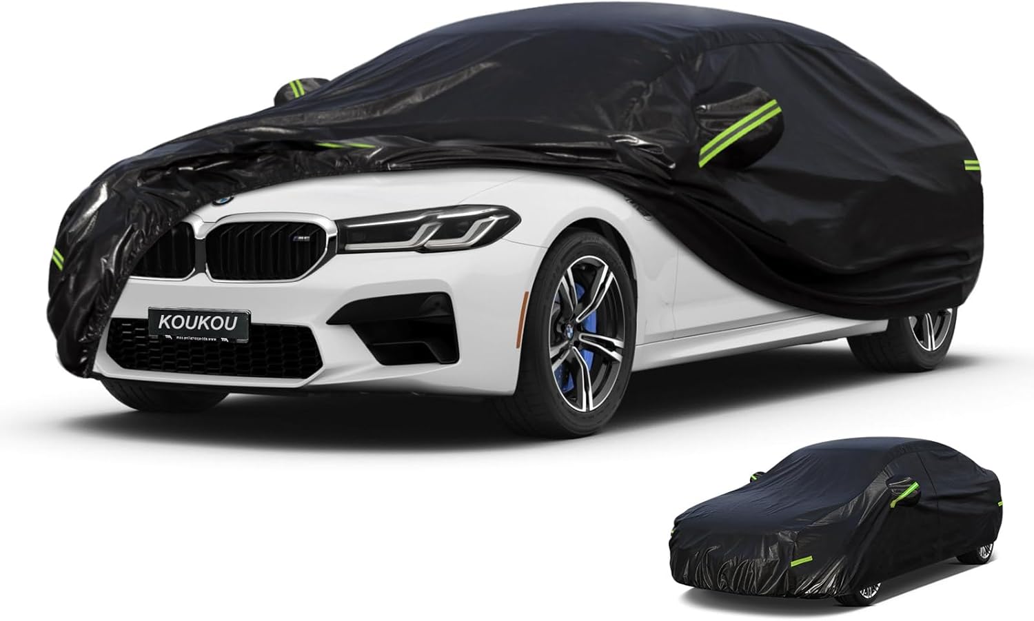 KouKou Car Cover Waterproof All Weather for Sedans 193-208 in